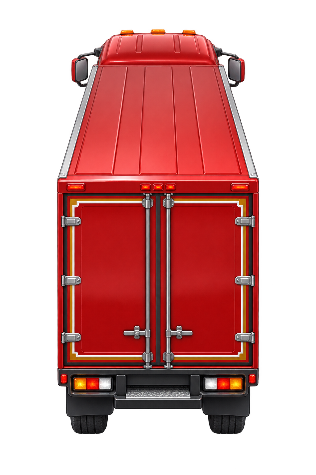 Red delivery truck